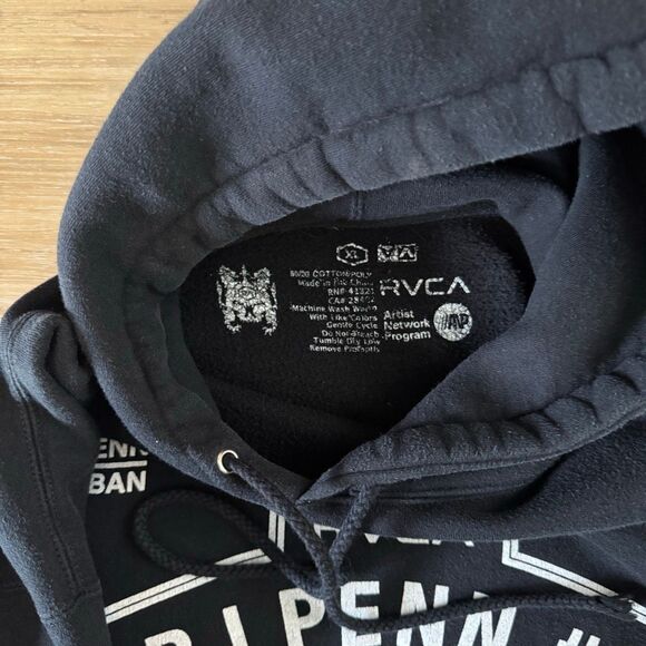 RVCA Bj Penn UFC Ichi Ban Team Hawaii Black Hoodie Size XL Octagon MMA BJJ Fight - Picture 6 of 9